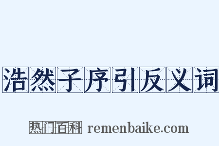 浩然子序引反义词是什么意思的图片